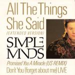 Simple Minds - All The Things She Said (Extended Version) - Virgin - Rock