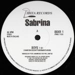 Sabrina - Boys (Summertime Love) (Re-Mix By Pete Hammond) - Ibiza Records  - Italo Disco