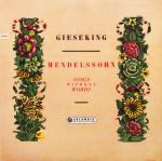 Walter Gieseking & Felix Mendelssohn-Bartholdy - Songs Without Words - Columbia - Classical