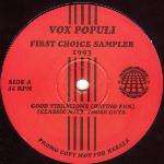 Various - Vox Populi: First Choice Sampler 1993 Volume 1 - First Choice - US House